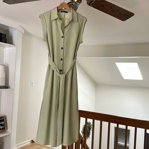 Cute easter Dress with Belt and  Split Thigh